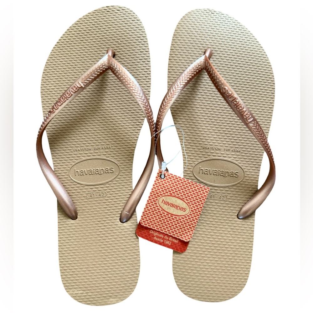 Havaianas Slim Rose Gold Flip Flops